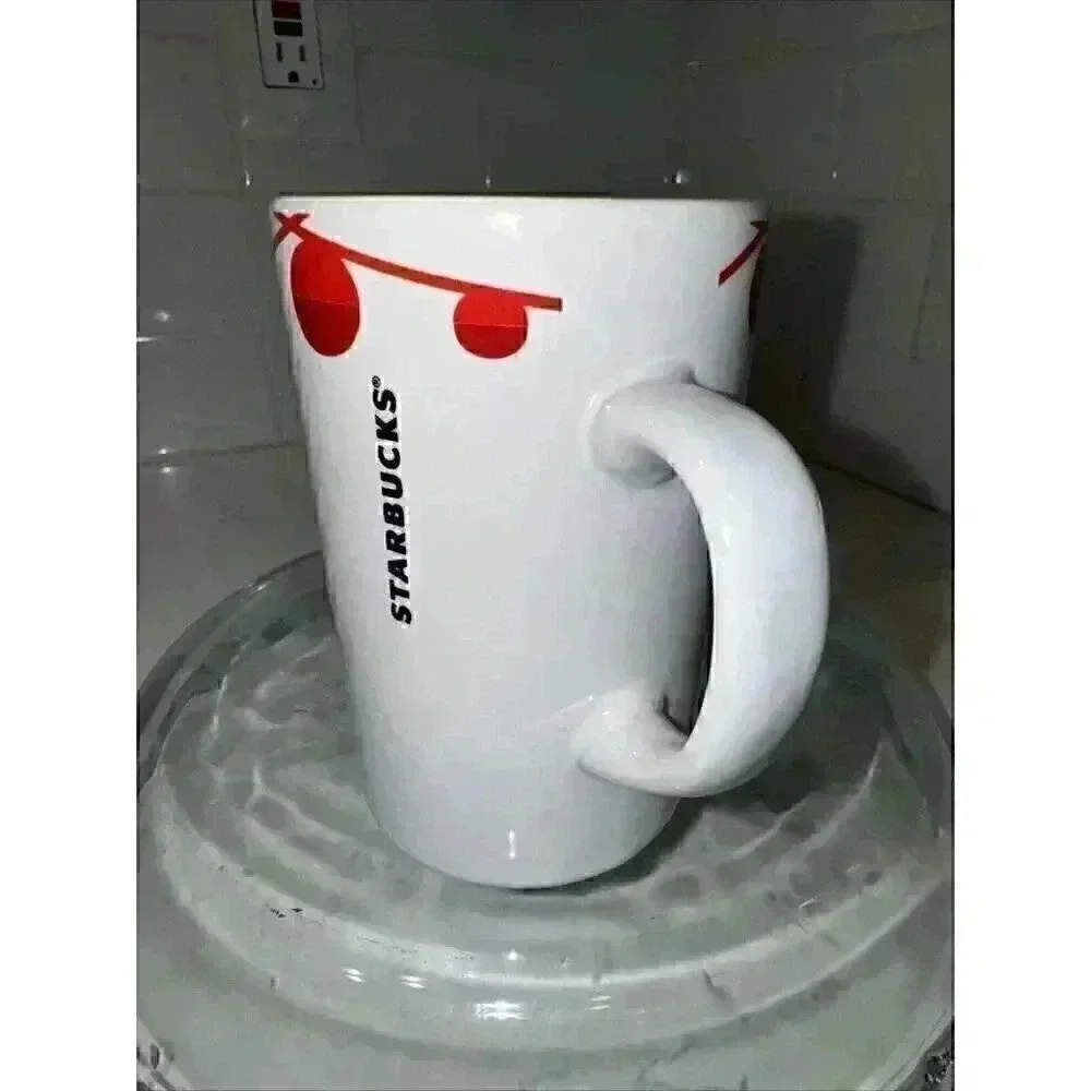 Starbucks Christmas Mug Coffee Cup Red Dot Holiday Ornament 10 Oz 2012 White